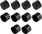 10pcs Rubber End Caps 48mm ID Vinyl Vinyl Round End Cap Cover Screw Thread Protectors Black