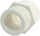 1 1/4"PT Male Threaded 40mm PVC Pipe Straight Connector Coupler White