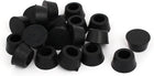 15mm Inner Dia Rubber Table Chair Leg Foot Covers Floor Protector Black 20pcs