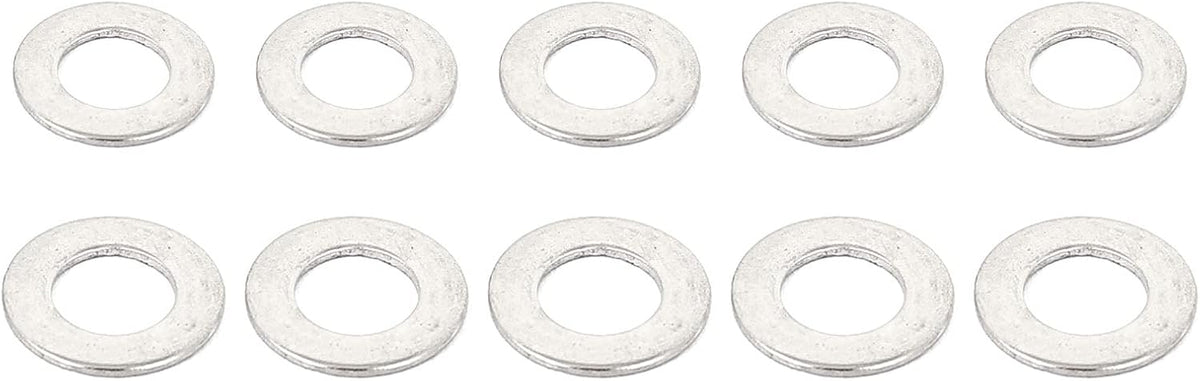 Round Flat Washer, M5x10mmx0.5mm and M5x10mmx1mm 304 Stainless Steel Silver Tone 200pcs