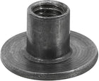 M5 T-Nuts, 24pcs Carbon Steel Tee Nut Round Base Weld Nuts 8mm Height Through Hole Flange Insert Female Thread Plate Nuts, Dark Gray