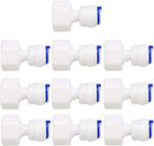 10pcs 1/2 Inch BSP Female to 3/8 Inch OD Straight Quick Connect Water Purifiers Tube Fittings Push Connector Water Hose for RO Reverse Osmosis System