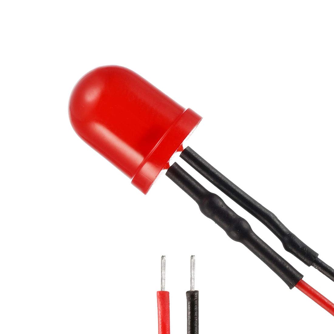 20Pcs 10mm Pre Wired LED, Red DC12V Diffused Lens, Light Emitting Diodes