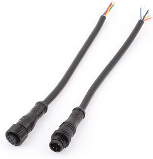Pair 6 Pin Male Female Waterproof Connector Cable for LED Light Strips