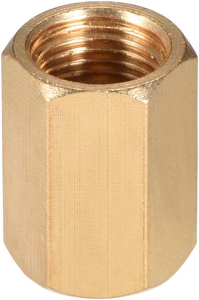 Brass Hex Rod Pipe Fitting G1/8 Female Thread Straight Coupling