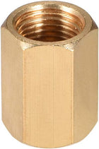 Brass Hex Rod Pipe Fitting G1/8 Female Thread Straight Coupling