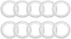 10Pcs Silicone Sanitary Gasket 2" Tri-Clover O-Ring Sealing Gasket Ring Washer Fits OD 64mm Sanitary Pipe Weld Ferrule, White