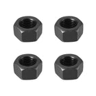 Hex Nuts, M20x2.5mm Metric Coarse Thread Hexagon Nut, Carbon Steel, Pack of 4 (Black)