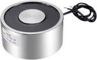 DC24V 1000N Force Eelectric Lifting Magnet Electromagnet Solenoid Lift Holding 80mm X 38mm Silver Tone