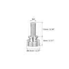 Knurled Thumb Screws, M4x10mm Brass Shoulder Bolts Grip Knobs Fasteners, Nickel Plated 2Pcs