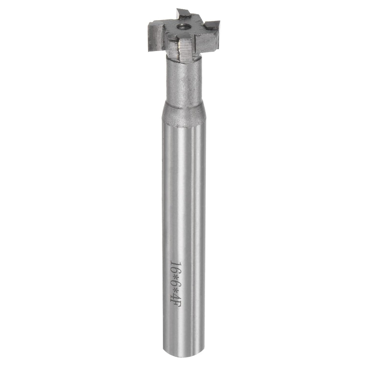 T-Slot Milling Cutters, 6mm Depth 16mm Cutting Dia 10mm Shank Tungsten Carbide Tip 4 Flutes T Slot End Mill for Stainless Steel Copper Aluminum