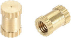 Knurled Insert Nuts, M3 x 6mm(L) x 4mm(OD) Female Thread Brass Embedment Assortment Kit, 50 Pcs