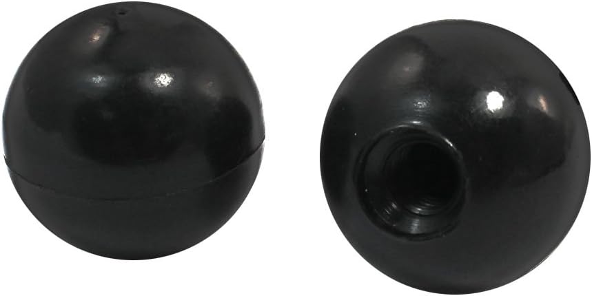 Kara Plastik 8mm x 30mm Çaplı Daireli Top Kapı Çekme Kolu 2 Adet