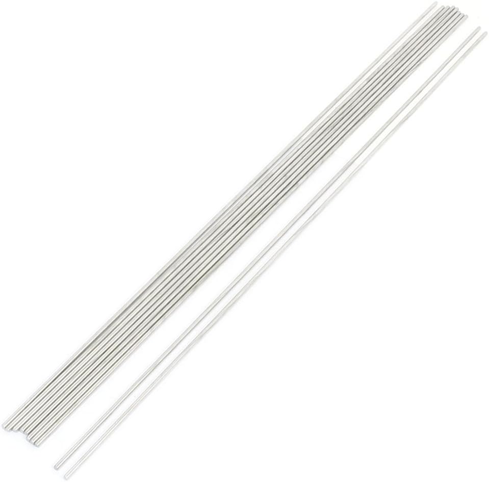 10Pcs RC Airplane Hardware Tool Stainless Steel Round Rod 400mmx2.5mm