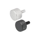 M3x8mm Fully Threaded Knurled Thumb Screws Black Silver Tone, Total 20pcs