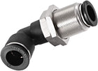 2 End 12mm Tube Push Lock Elbows, M22 L Shape Bulkhead Union Air Fittings