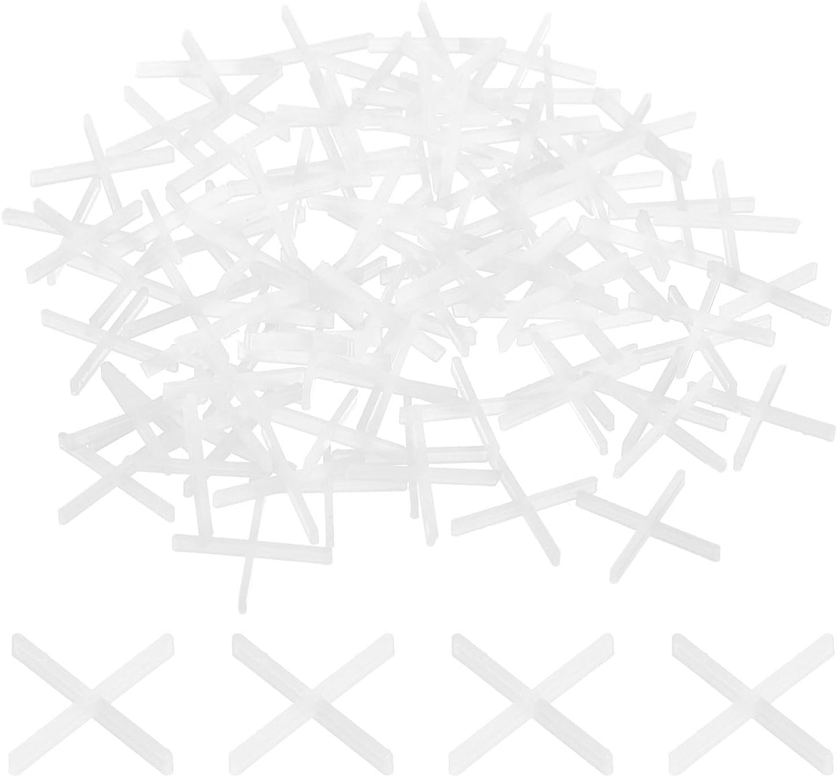 800Pcs Tile Spacers, 1mm 1/32" Cross Shape Wall Floor Tile Spacer Tiling Tools for Ceramic Tile Installation, White