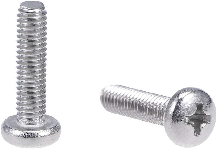 M4x16mm Machine Screws Pan Phillips Cross Head Screw 304 Stainless Steel Fasteners Bolts 20Pcs