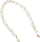 Imitation Pearl Purse Strap, 20" Pearl Crossbody Chain Strap with Lobster Buckle Handbag Purse Chain Replacement Beaded Strap for DIY Handbag Hang Bag Accessories, 16mm Gold