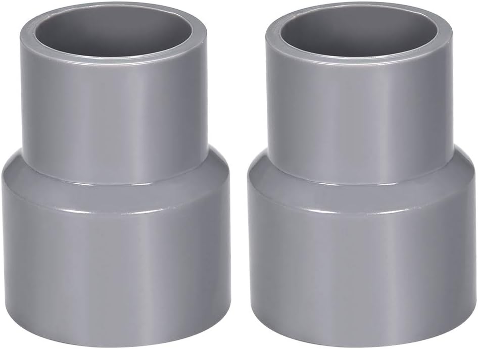 PVC DWV Reducing Coupling Schedule 40 Gray 32mm x 40mm Socket 2Pcs