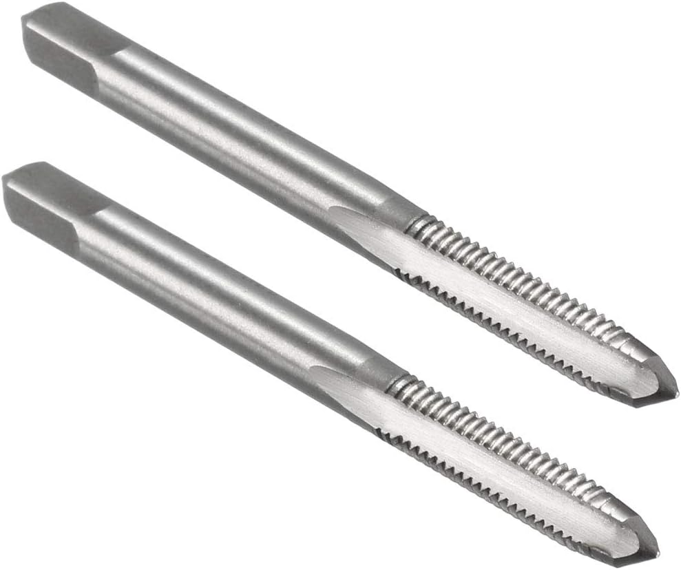 Metric Machine Tap M5x 0.8mm H2 High Speed Steel 3 Straight Flutes Screw Tapping Threading Machinist Repair DIY Tool 2pcs