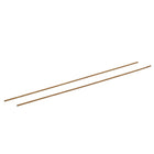 M2 x 250mm Male Threaded 0.4mm Pitch Full Thread Brass Rod Bar Fasteners 2 Pcs