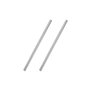 4mm x 100mm 304 Stainless Steel Solid Round Rod for DIY Craft - 2pcs