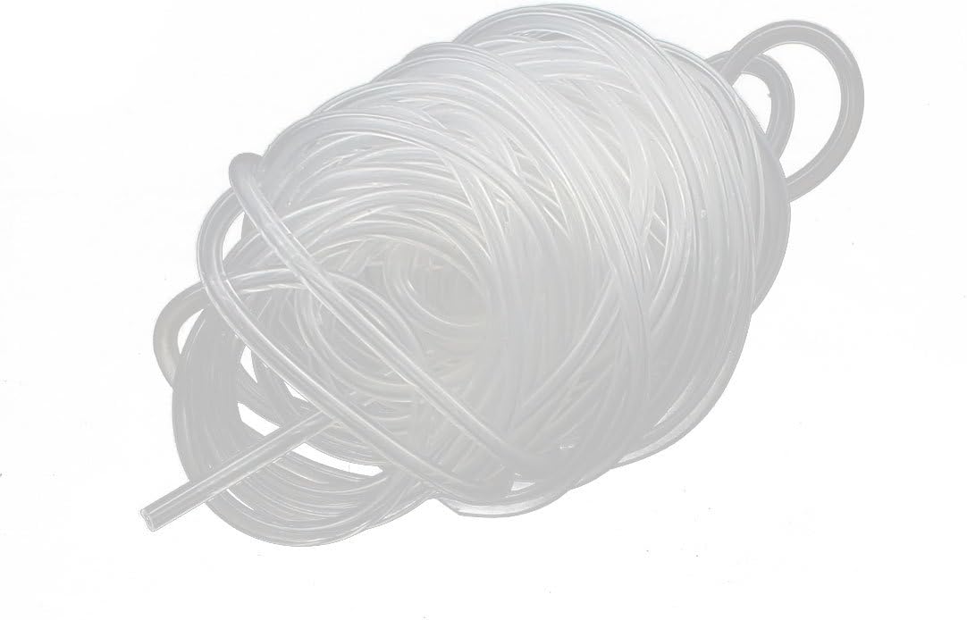 1mm x 2mm High Temp Resistant Flexible Clear Silicone Tube Hose Pipe 5M Length