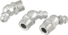3 Pcs M10x1 Thread 45 Degree Angle Hydraulic Grease Nipple Zerk Silver Tone