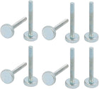 M3x25mm Thread Zinc Plated Knurled Round Head Thumb Screws Silver Blue 10pcs