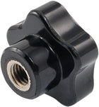 10mm Female Thread Diameter Black Grip Star Knob Replacement