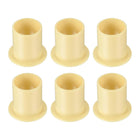6Pcs Flanged Sleeve Bearing, Plastic Bushing ID 14mm x OD 16mm x Length 20mm POM Bushing, Yellow