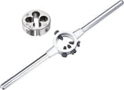 1pcs Round Die Stock Handle Wrench Holder & 2pcs Round Die 1/4-28 UNF Machine Thread Right Hand