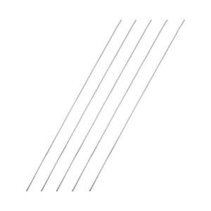 1mm x 200mm 304 Stainless Steel Solid Round Rod for DIY Craft - 5pcs