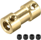 5mm to 5mm Bore Rigid Coupling, 20mm Length 9mm Diameter, Copper Shaft Coupler Connector, Brass Tone 2Pcs