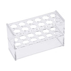 Acrylic Test Tube Holder Lab Stand Rack 2x6 Wells for 25ml Centrifuge Tubes Clear