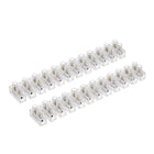 Terminal Strip Screw Terminal Barrier Block 10A 12 Position Dual Row Type H Wire Connector 2pcs