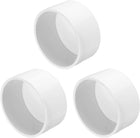 3 Pcs PVC Pipe End Cap Fitting 2.5 Inch Plug Adapter Socket Fittings for Furniture Grade DIY PVC Connection Garden Shelf, White