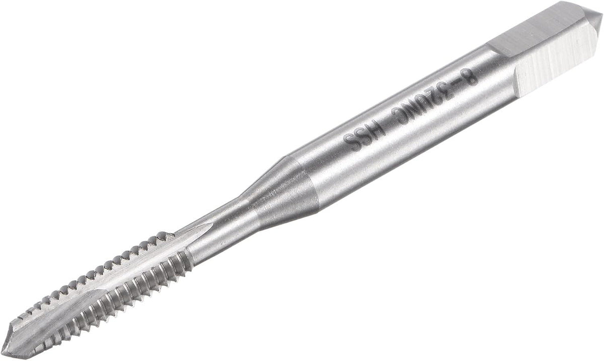 Schraubbohrer für Spiralspitze 10-24 UNC, HSS (Hochgeschwindigkeitsschmiedestahl) Maschinen-Schraubbohrer 3 gerade Zähne, unlackiertes Bohrwerk, Genauigkeit H2