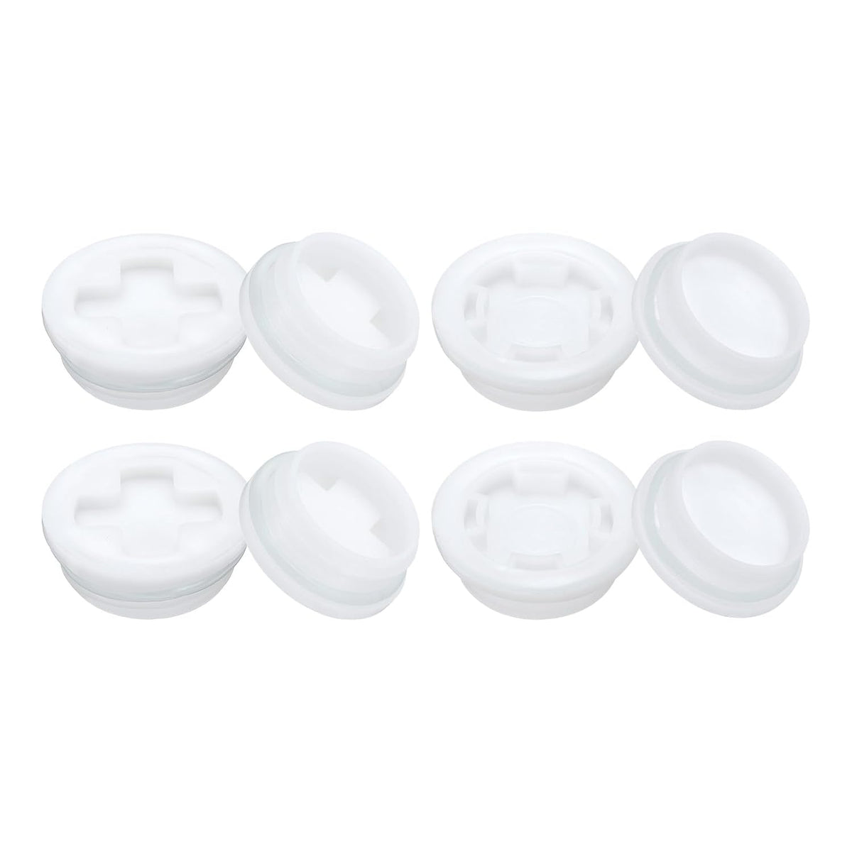 Bung Cap, 2'' Drum Bung Cap with Silicone Seals Rings, 4Pcs Coarse Thread and 4Pcs Fine Thread Bung Plug, Drum Bung Plug for 55 Gallon Plastic Drums and Household Bucket Caps