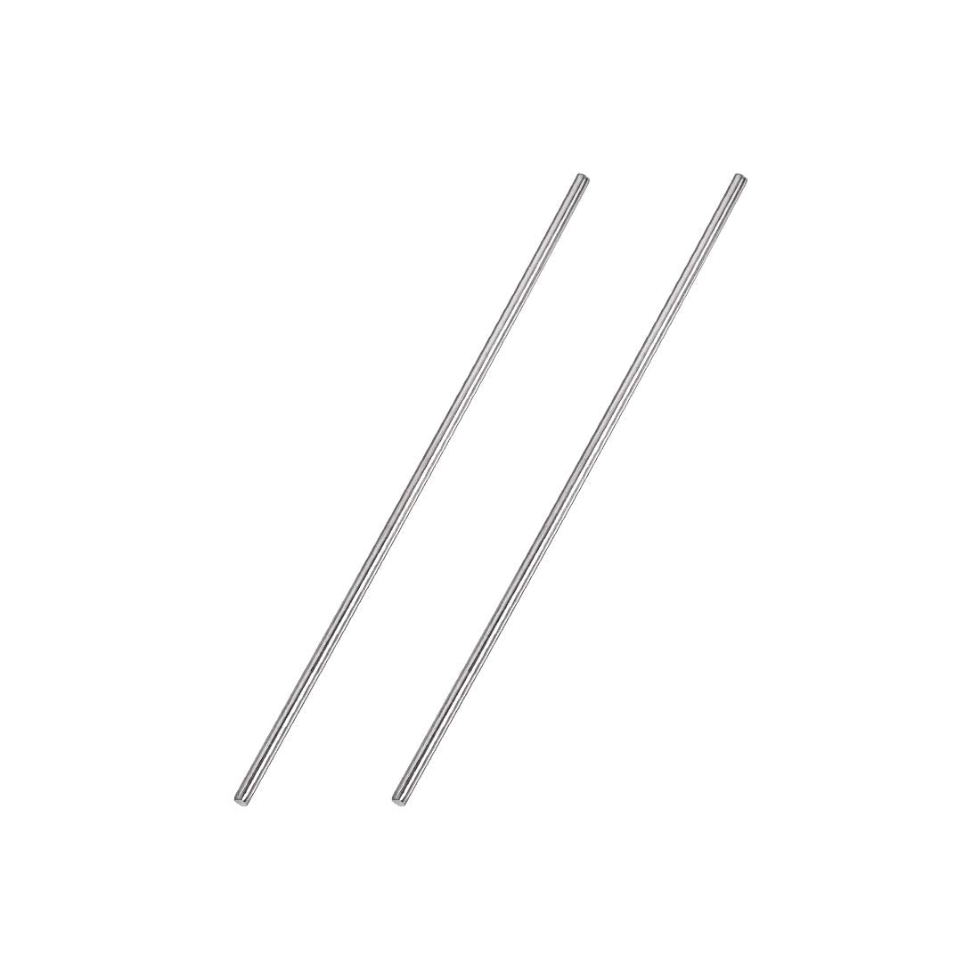 2.5mm x 150mm 304 Stainless Steel Solid Round Rod for DIY Craft - 2pcs
