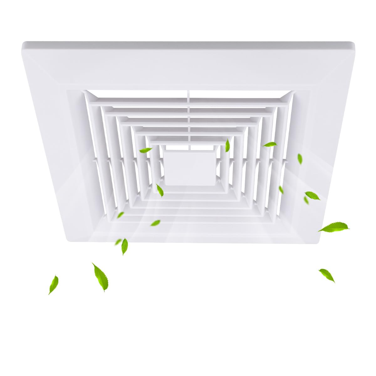 LinkMejor 9x9 Ventilateur d'Extraction de Salle de Bain avec Capot, Remplacement de Ventilateur de Plafond avec ressort