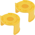 25mm Plastic Half Circle Emergency Stop Switch Push Switch Button Protective Cover Yellow 2pack