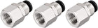 6mm Tube to 1/8BSPT Push Lock Fitting, Bulkhead Union Air Fittings 3pcs