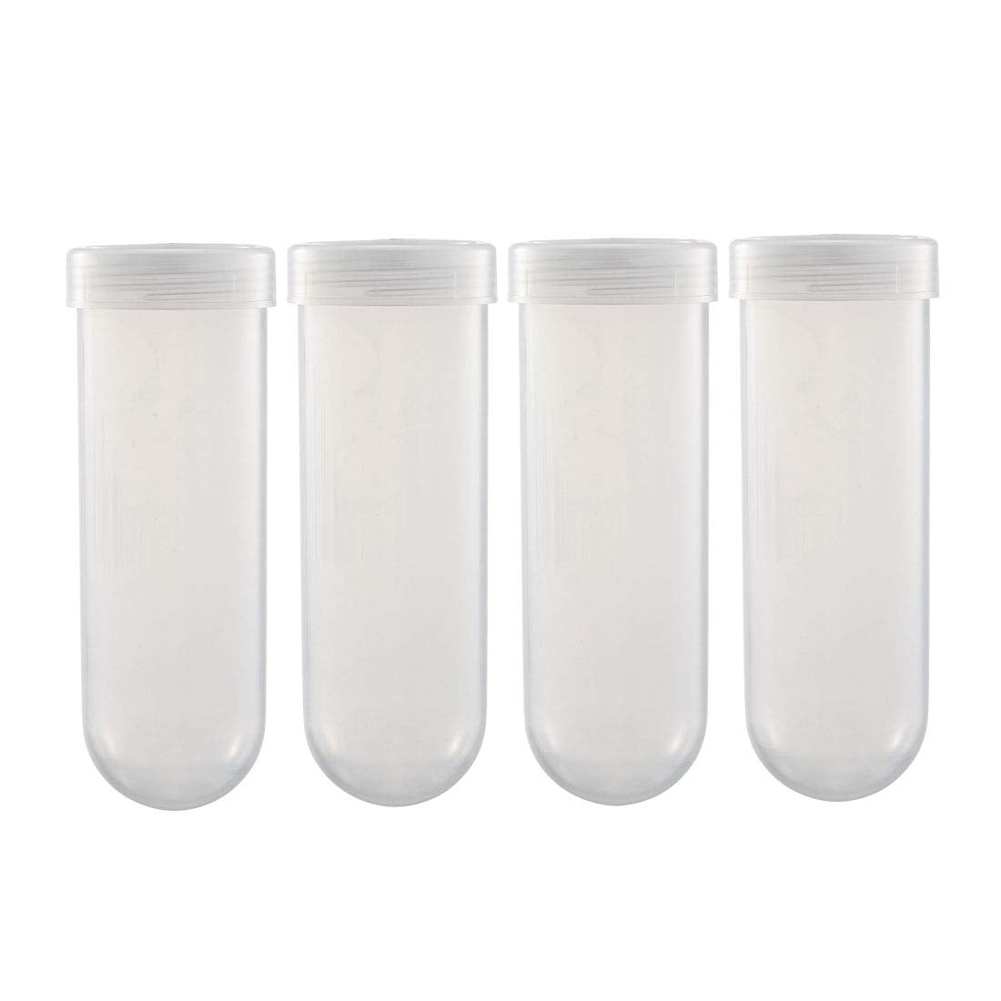 10 Pcs 100ml Plastic Centrifuge Tubes with Screw-on Cap, Polypropylene Graduated Micro Centrifuge Tube, Round Bottom, Clear, Storage Container for Beads Sample Lab