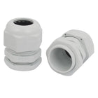 2 Pcs PG21 Compression Waterproof Stuffing 16-18mm Cable Glands White