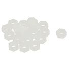 20pcs Pack of Metric M4 Insert Lock Nylon Full Hex Nuts Plastic White