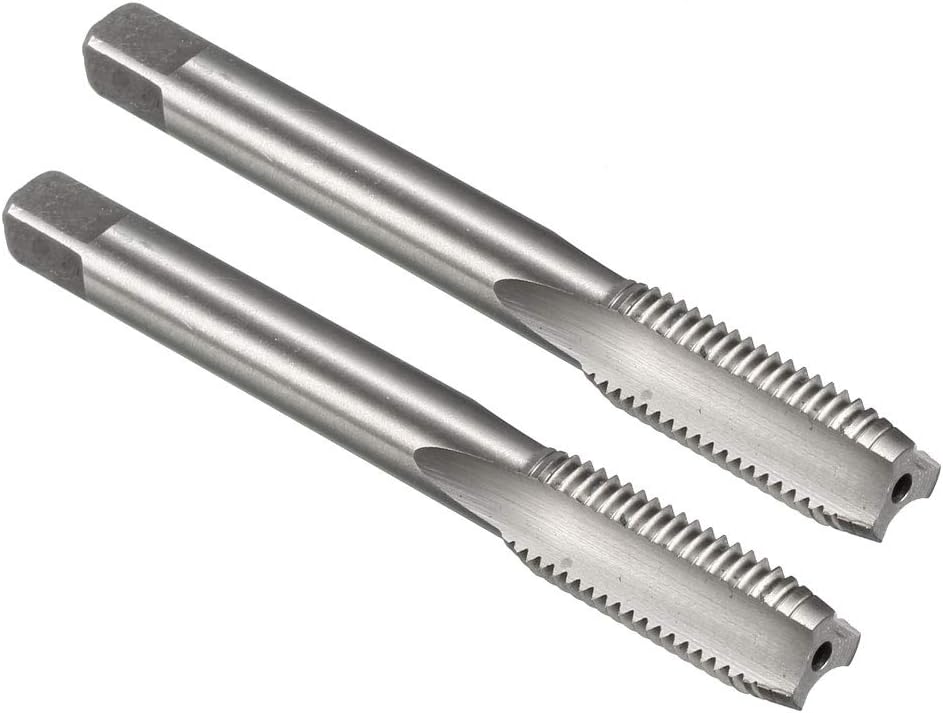 Metric Machine Tap M10 x 1.25mm H2 High Speed Steel 3 Straight Flutes Screw Tapping Threading Machinist Repair DIY Tool 2pcs