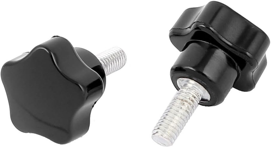 M6x15mm Thread 25mm Dia Star Head Screw Clamping Knob Grips 2Pcs