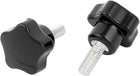 M6x15mm Thread 25mm Dia Star Head Screw Clamping Knob Grips 2Pcs